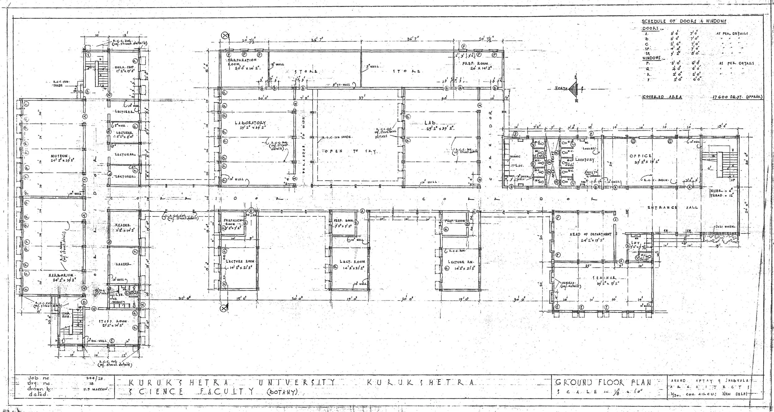 Ground Floor Plan - Science Faculty (Botany)