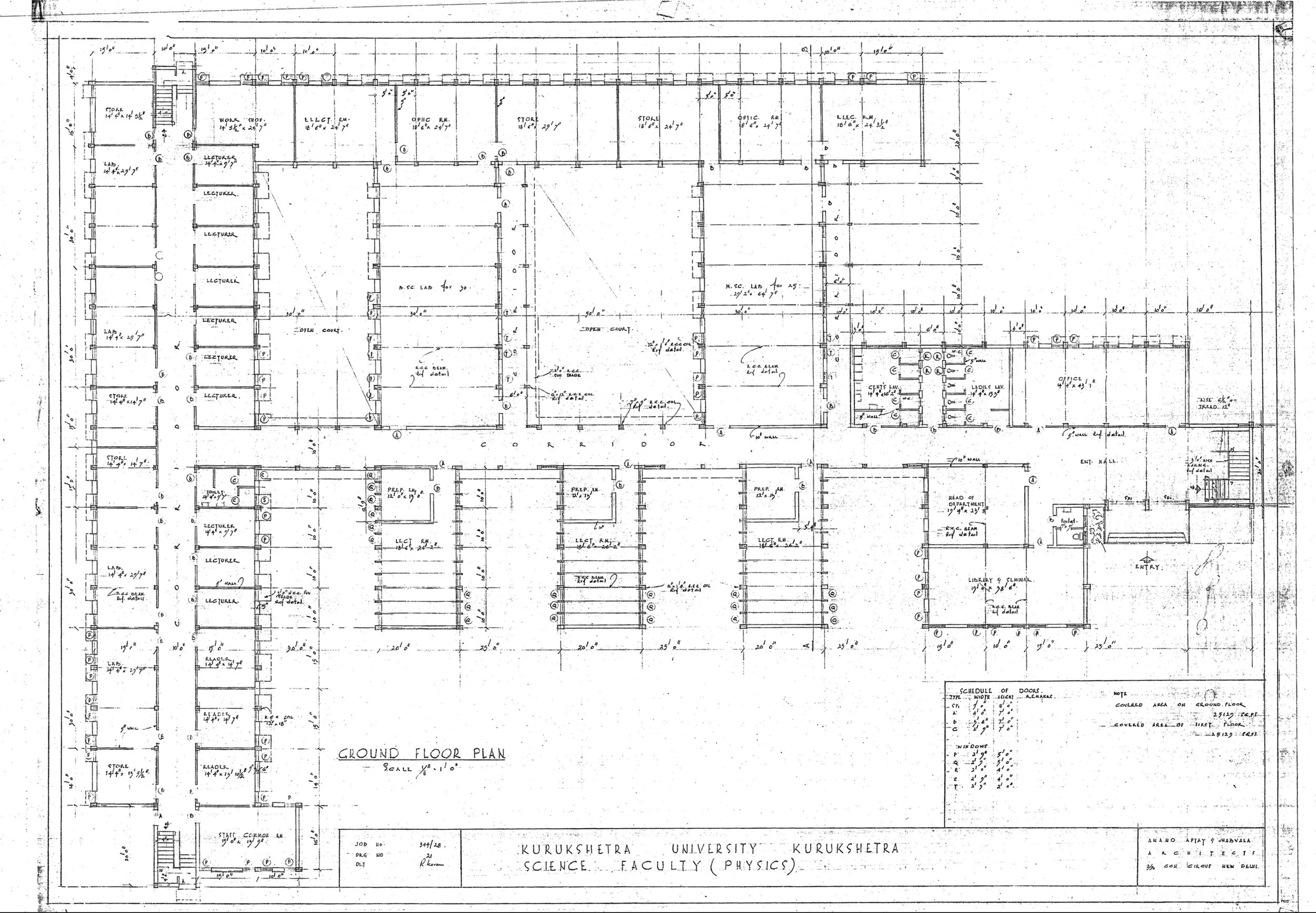 Ground Floor Plan - Science Faculty (Physics)